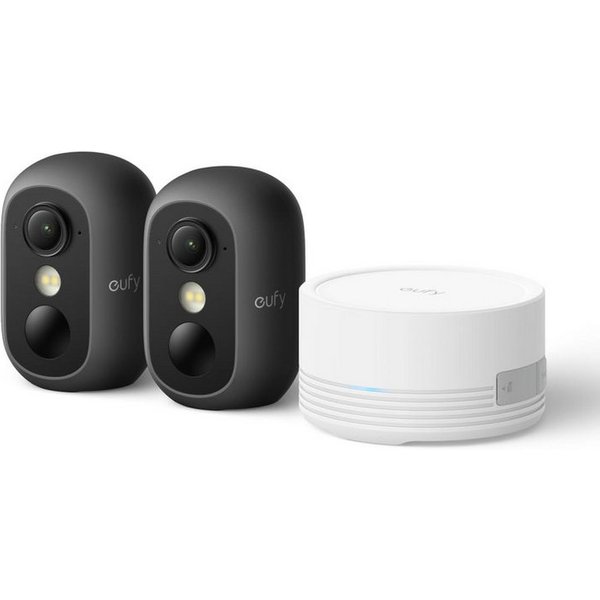 Anker eufy Überwachungskamera C35, Kabellose Überwachungskamera Außen & Innen, Magnetische Halterung (Außenbereich, 2-tlg., Nachtsicht)
