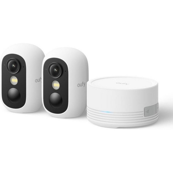 Anker eufy Überwachungskamera C35, Kabellose Überwachungskamera Außen & Innen, Magnetische Halterung (Außenbereich, 2-tlg., Nachtsicht)