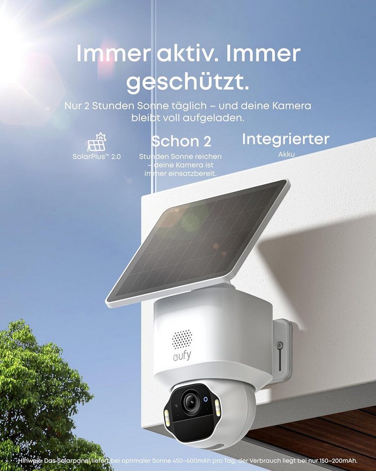 Anker eufy Überwachungskamera eufy eufyCam E42 4K Kabellose Solar-Überwachungskamera Außen (Außenbereich, 4-tlg., E42, Lokale Aufzeichnung) – Bild 5 von 5