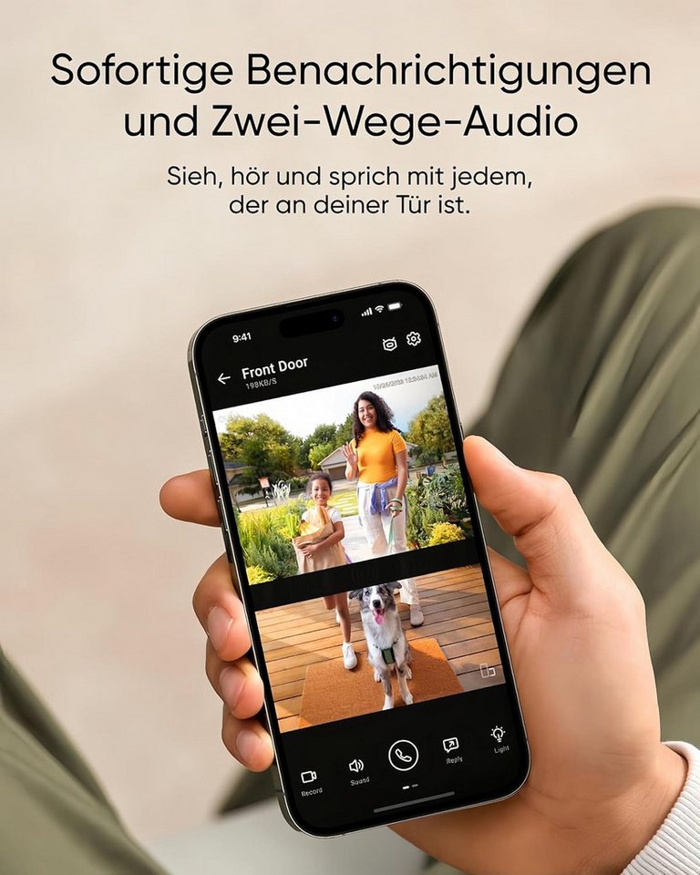 Anker eufy Überwachungskamera türklingel E340, Dual türklingel mit kamera mit Paketerkennung (Außenbereich, 1-tlg., 2K Full HD, Color Night Vision, Dual Cameras – Bild 2 von 5