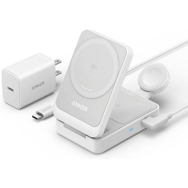 Anker MagGo Wireless Charging Station (Foldable 3-in-1) Wireless Charger