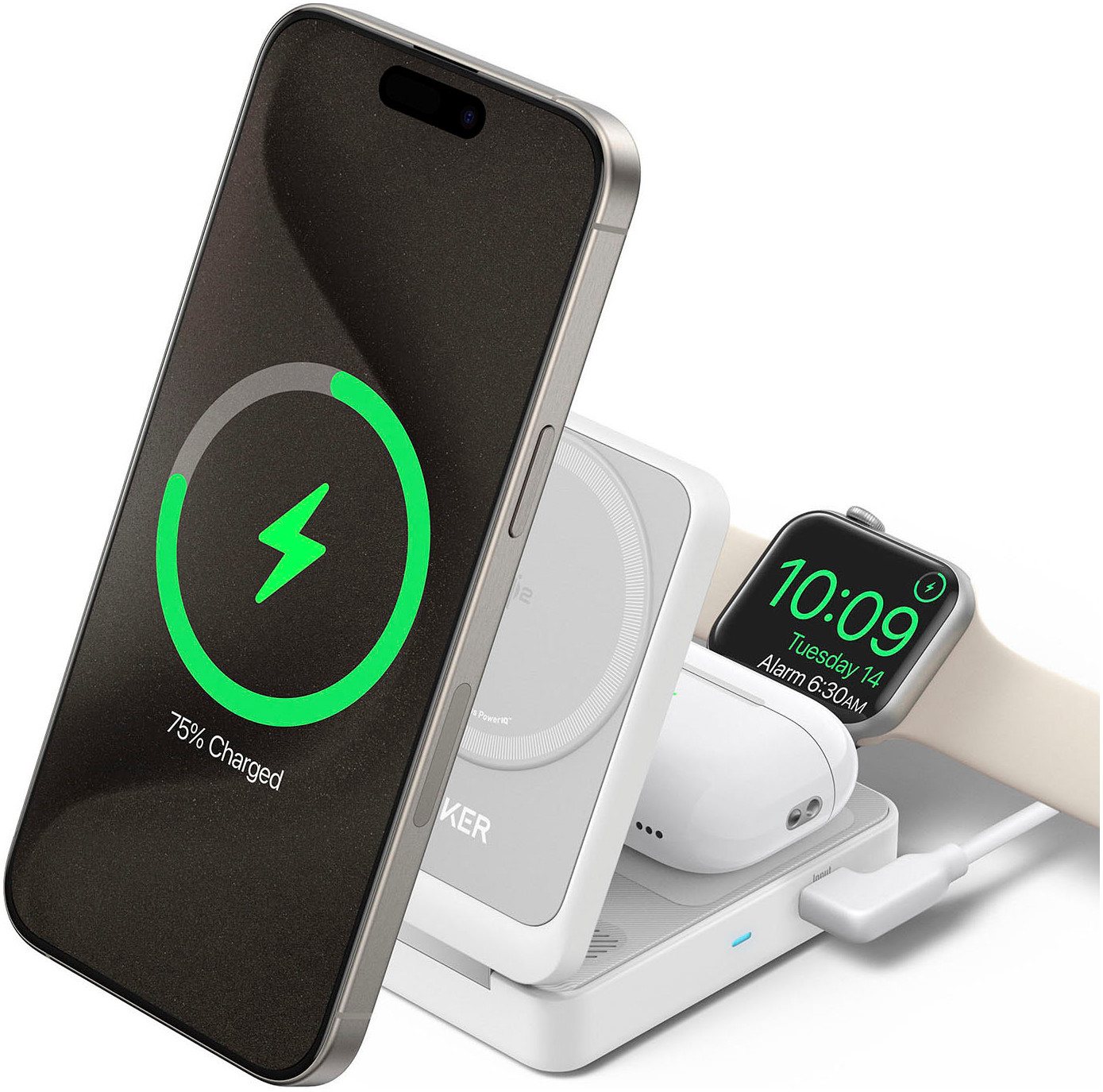 Anker MagGo Wireless Charging Station (Foldable 3-in-1) Wireless Charger – Bild 2 von 5