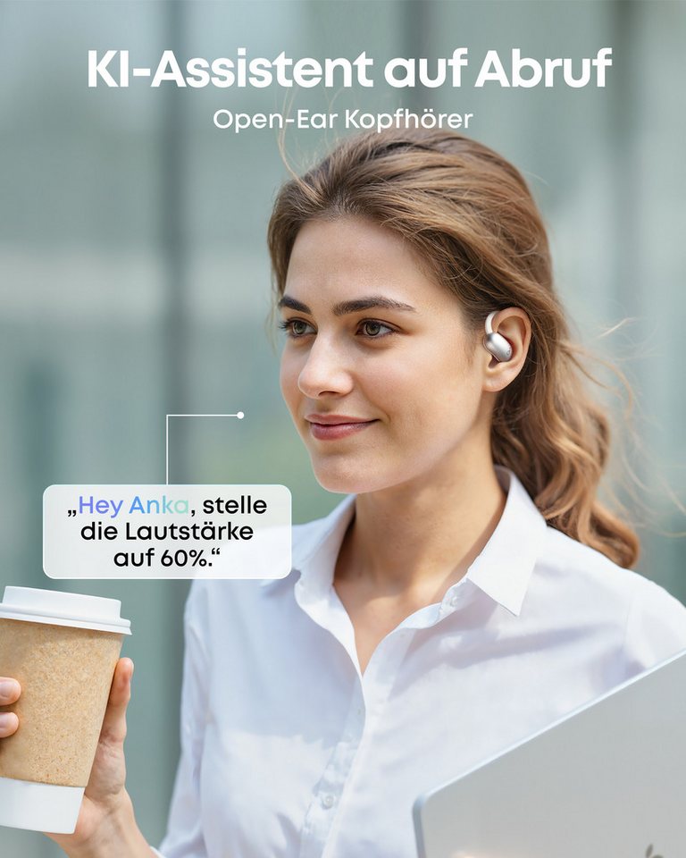 Anker soundcore AeroFit 2 AI Assistant Open-Ear-Kopfhörer (Mit KI-Assistent) – Bild 2 von 5