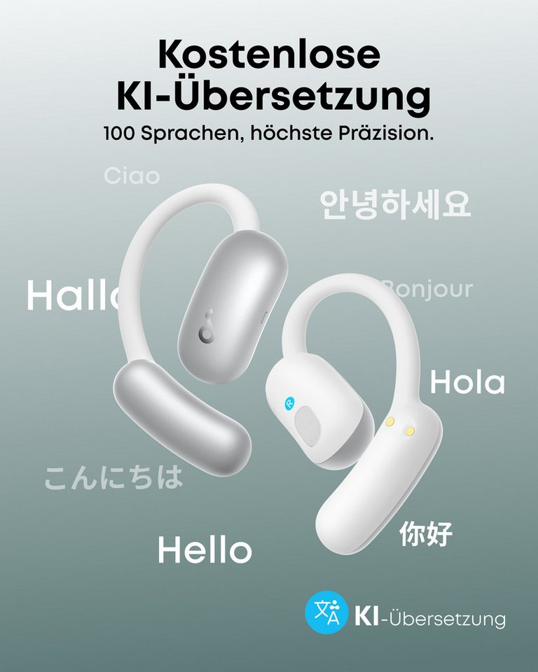 Anker soundcore AeroFit 2 AI Assistant Open-Ear-Kopfhörer (Mit KI-Assistent) – Bild 4 von 5
