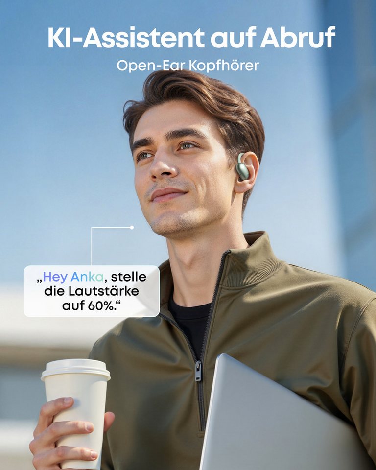 Anker soundcore AeroFit 2 AI Assistant Open-Ear-Kopfhörer (Mit KI-Assistent) – Bild 2 von 5