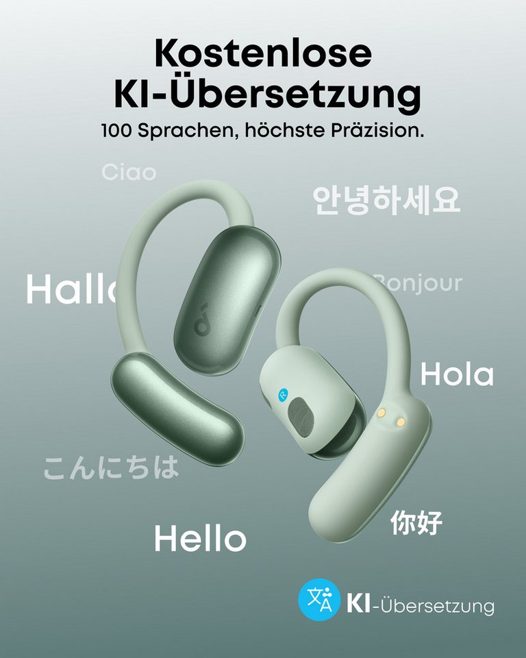 Anker soundcore AeroFit 2 AI Assistant Open-Ear-Kopfhörer (Mit KI-Assistent) – Bild 4 von 5