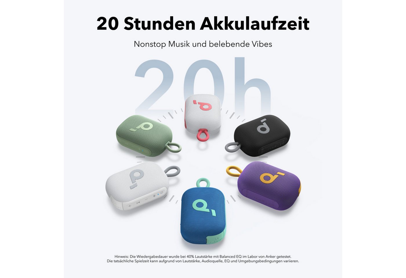 Anker soundcore Select 4 Go Bluetooth-Lautsprecher (BT 5.4, 5 W, portabler Mini-Lautsprecher Dusche, IP67, 20h Akku, kraftvoller Sound) – Bild 2 von 5