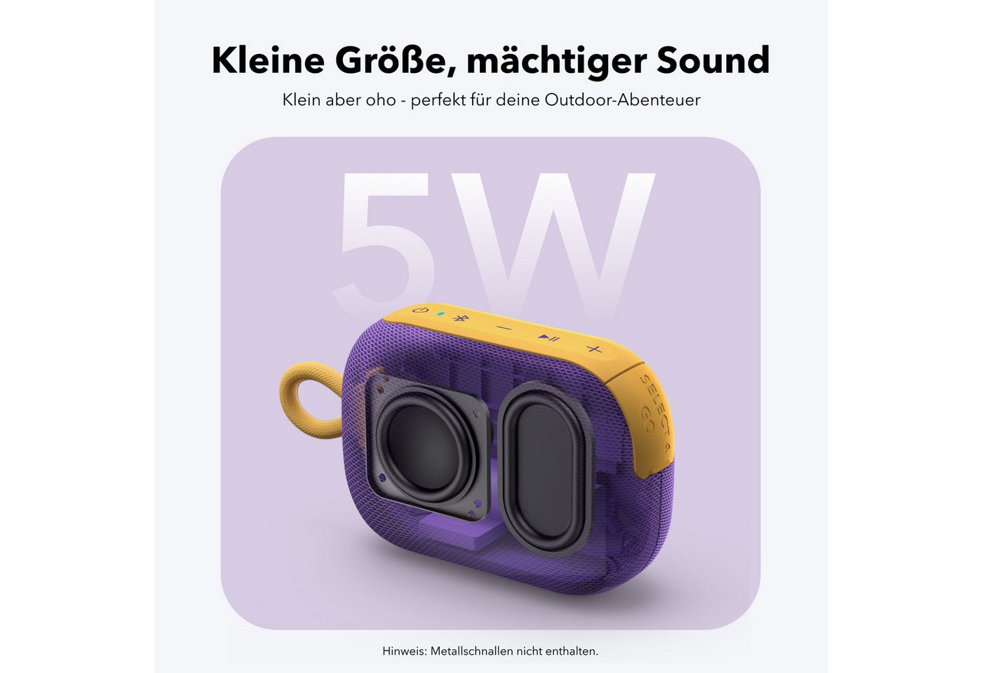 Anker soundcore Select 4 Go Bluetooth-Lautsprecher (BT 5.4, 5 W, portabler Mini-Lautsprecher Dusche, IP67, 20h Akku, kraftvoller Sound) – Bild 3 von 5