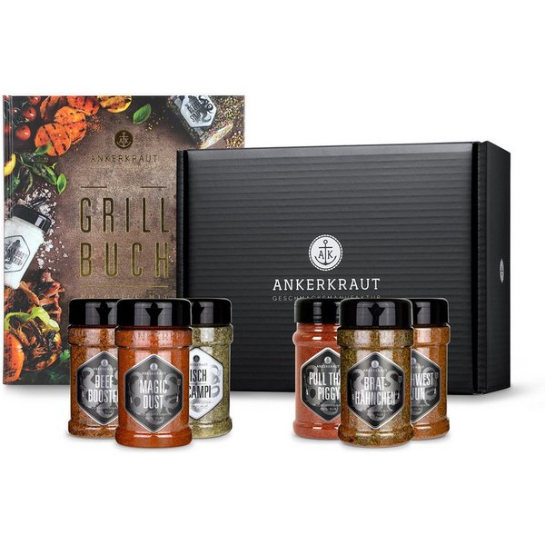 Ankerkraut Gewürz Grillbuch Set, Ankerkraut Grillbuch Gewürz-Set - Gewürzmischung BBQ