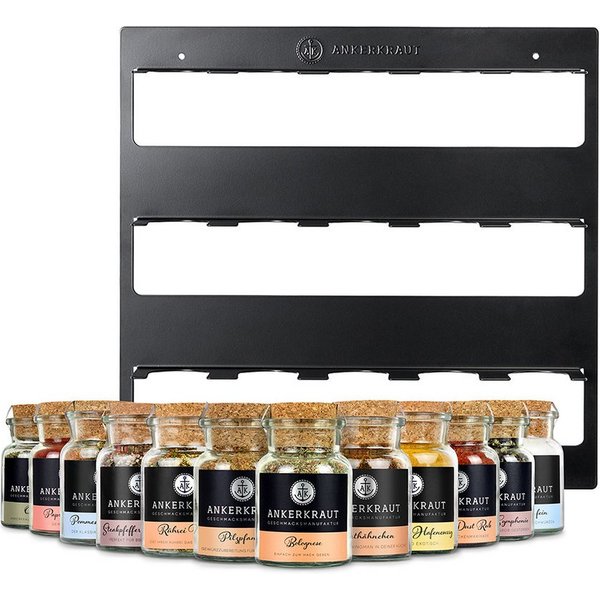 Ankerkraut Gewürz Großes Regal-Set, Ankerkraut Großes Regal-Set mit Gewürzen - Gewürzmischung Zubehör