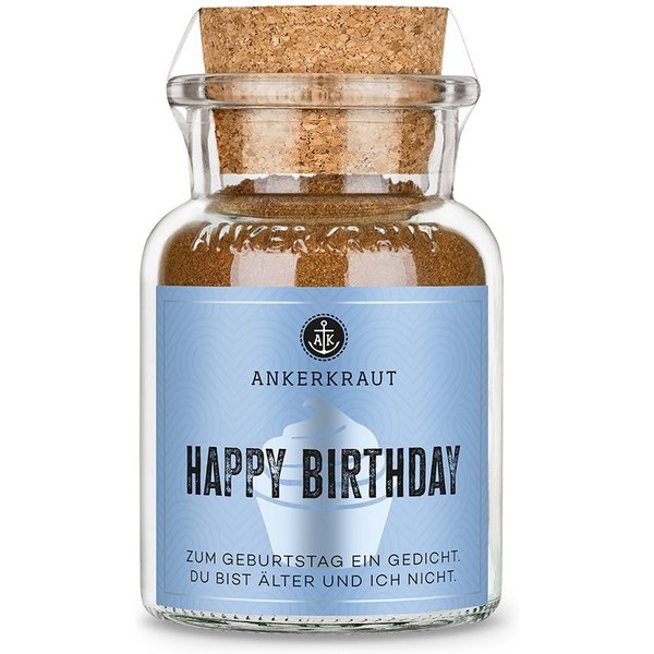 Ankerkraut Gewürz Happy Birthday, 65g im Korkenglas, Ankerkraut Gewürzmischung für Apfelkuchen