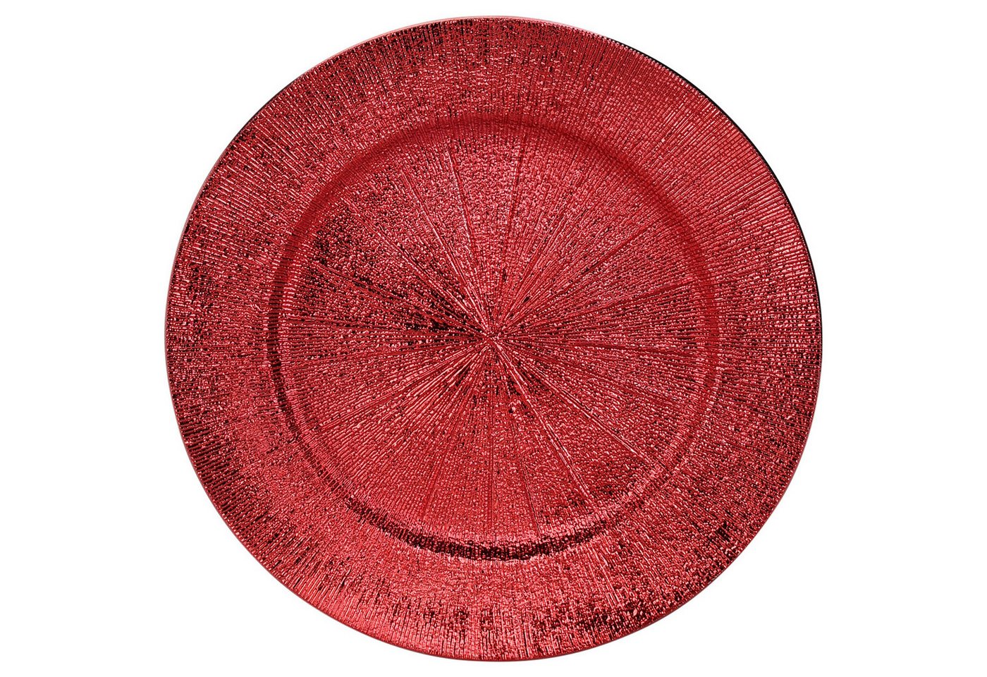 Annastore Platzteller 4 x Platzteller wiederverwendbar - Dekoteller aus Kunststoff, Ø 33 cm - In herrlich schimmernder Optik – Bild 2 von 2