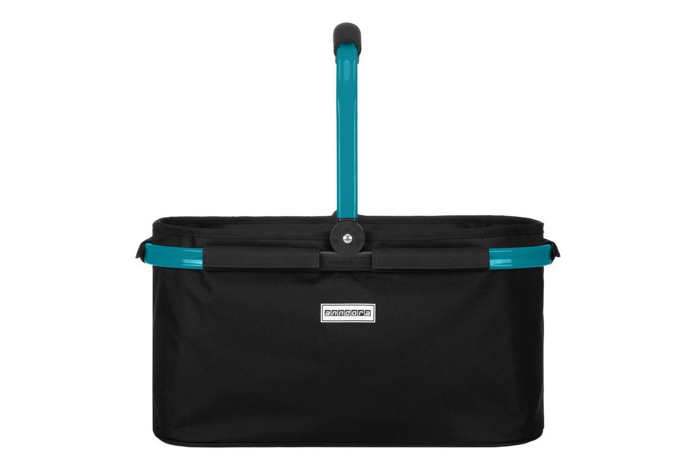 anndora Einkaufskorb mit stabilem Aluminiumrahmen, 22 l, Stoff durch Klettverschluss leicht abnehmbar zum Reinigen – Bild 3 von 5