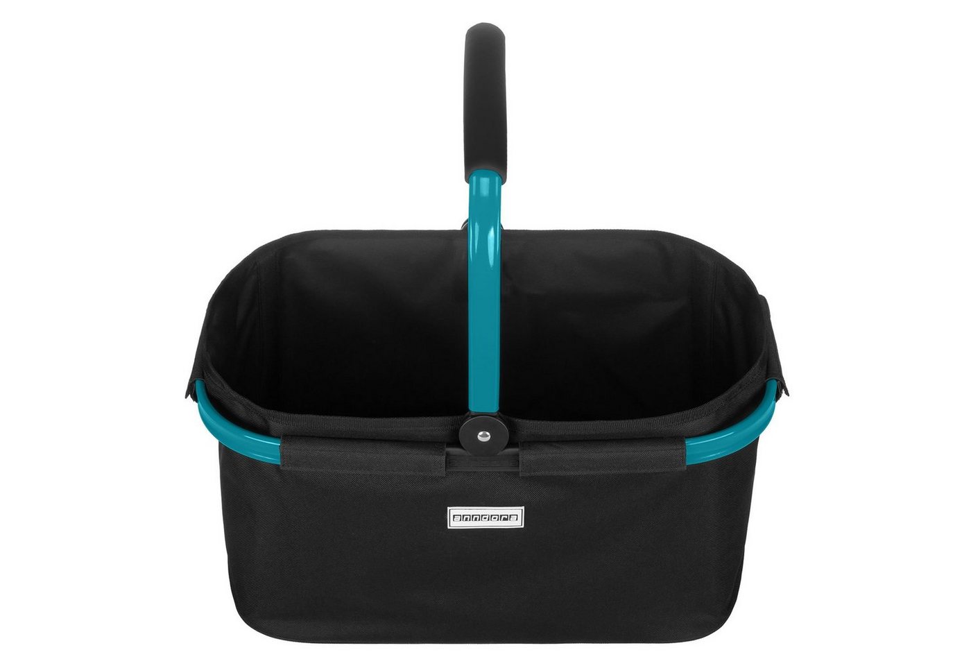 anndora Einkaufskorb mit stabilem Aluminiumrahmen, 22 l, Stoff durch Klettverschluss leicht abnehmbar zum Reinigen – Bild 5 von 5