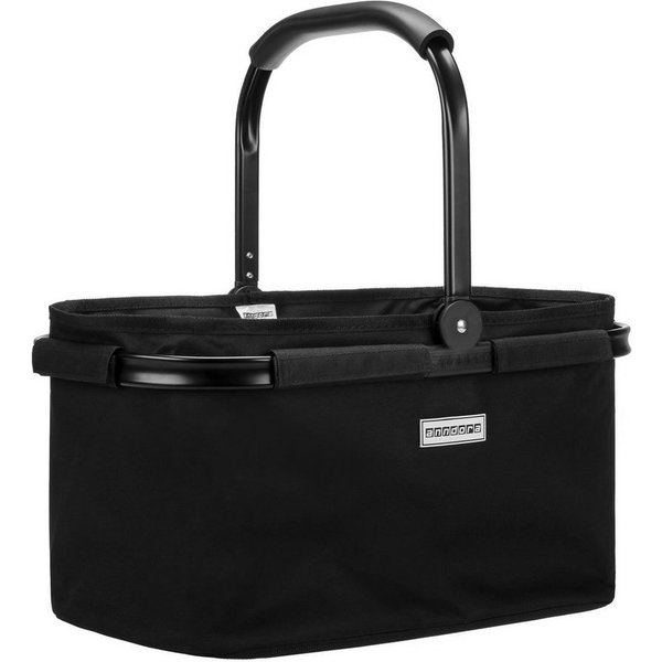 anndora Einkaufskorb mit stabilem Aluminiumrahmen, 22 l, Stoff durch Klettverschluss leicht abnehmbar zum Reinigen