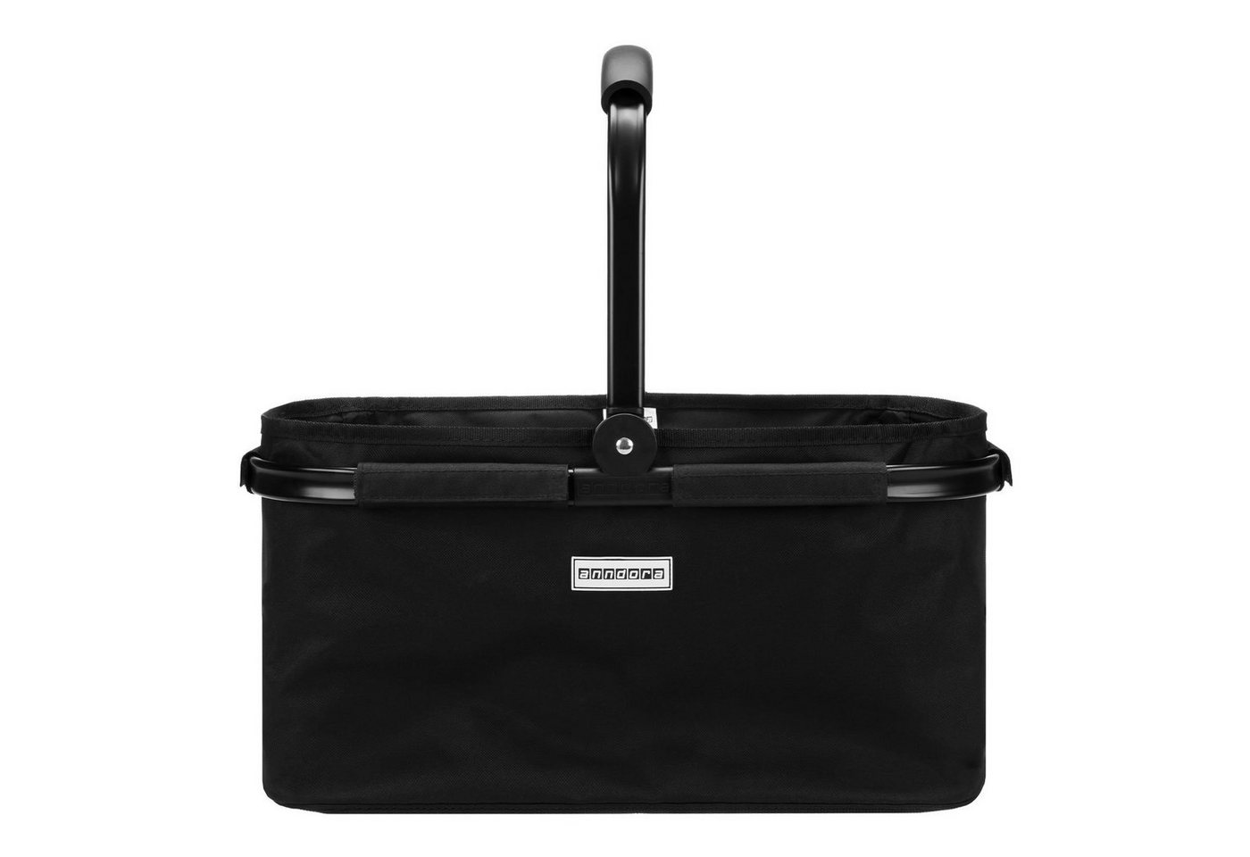anndora Einkaufskorb mit stabilem Aluminiumrahmen, 22 l, Stoff durch Klettverschluss leicht abnehmbar zum Reinigen – Bild 3 von 5