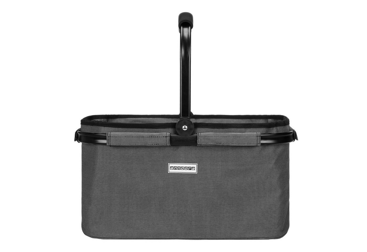 anndora Einkaufskorb mit stabilem Aluminiumrahmen, 22 l, Stoff durch Klettverschluss leicht abnehmbar zum Reinigen – Bild 3 von 5