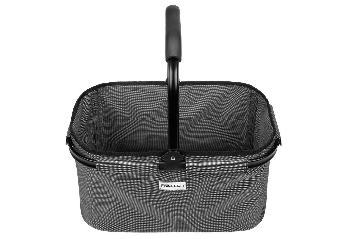 anndora Einkaufskorb mit stabilem Aluminiumrahmen, 22 l, Stoff durch Klettverschluss leicht abnehmbar zum Reinigen – Bild 5 von 5