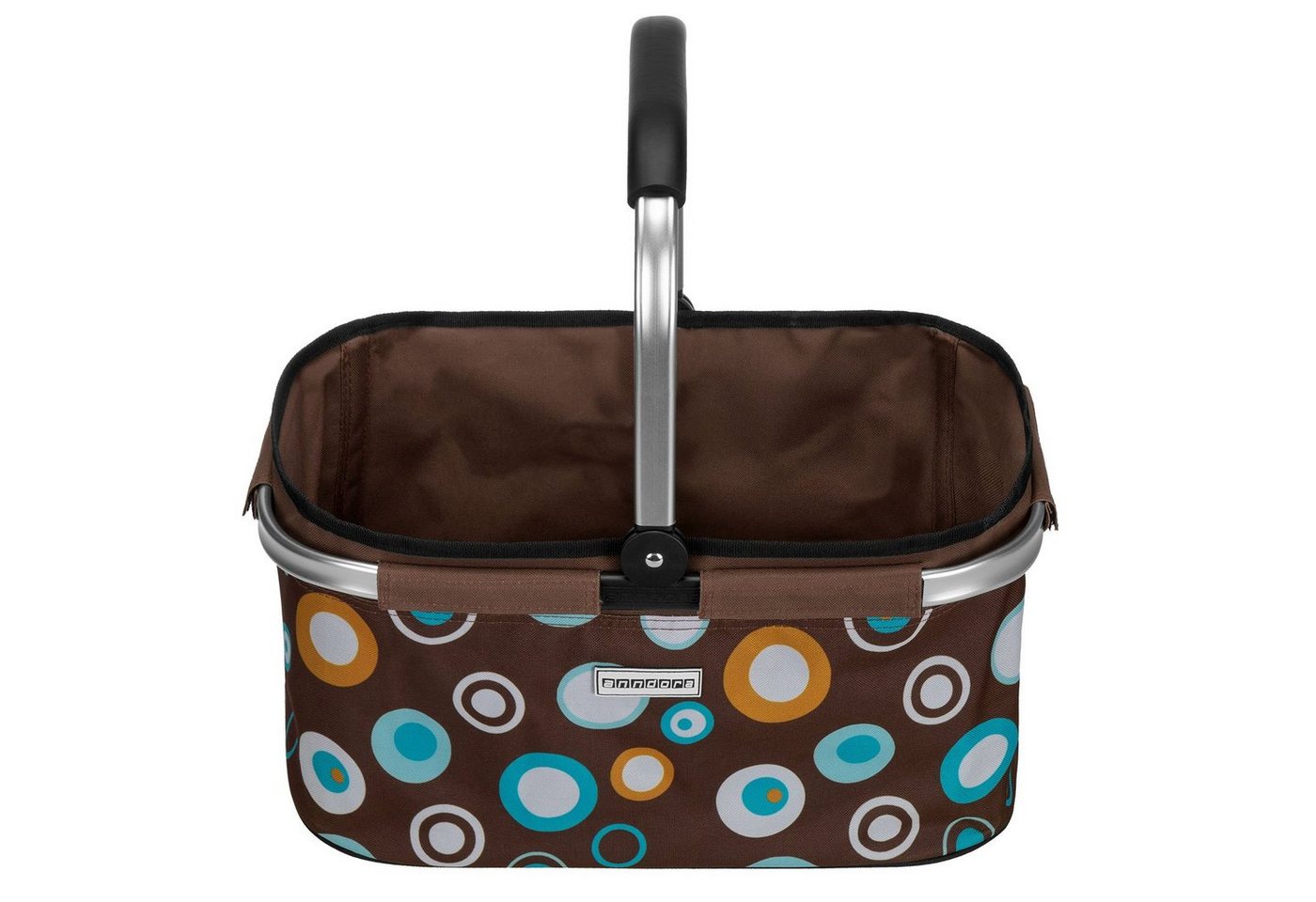 anndora Einkaufskorb mit stabilem Aluminiumrahmen, 22 l, Stoff durch Klettverschluss leicht abnehmbar zum Reinigen – Bild 5 von 5