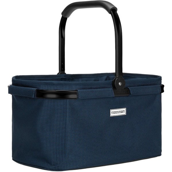 anndora Einkaufskorb mit stabilem Aluminiumrahmen, 22 l, Stoff durch Klettverschluss leicht abnehmbar zum Reinigen
