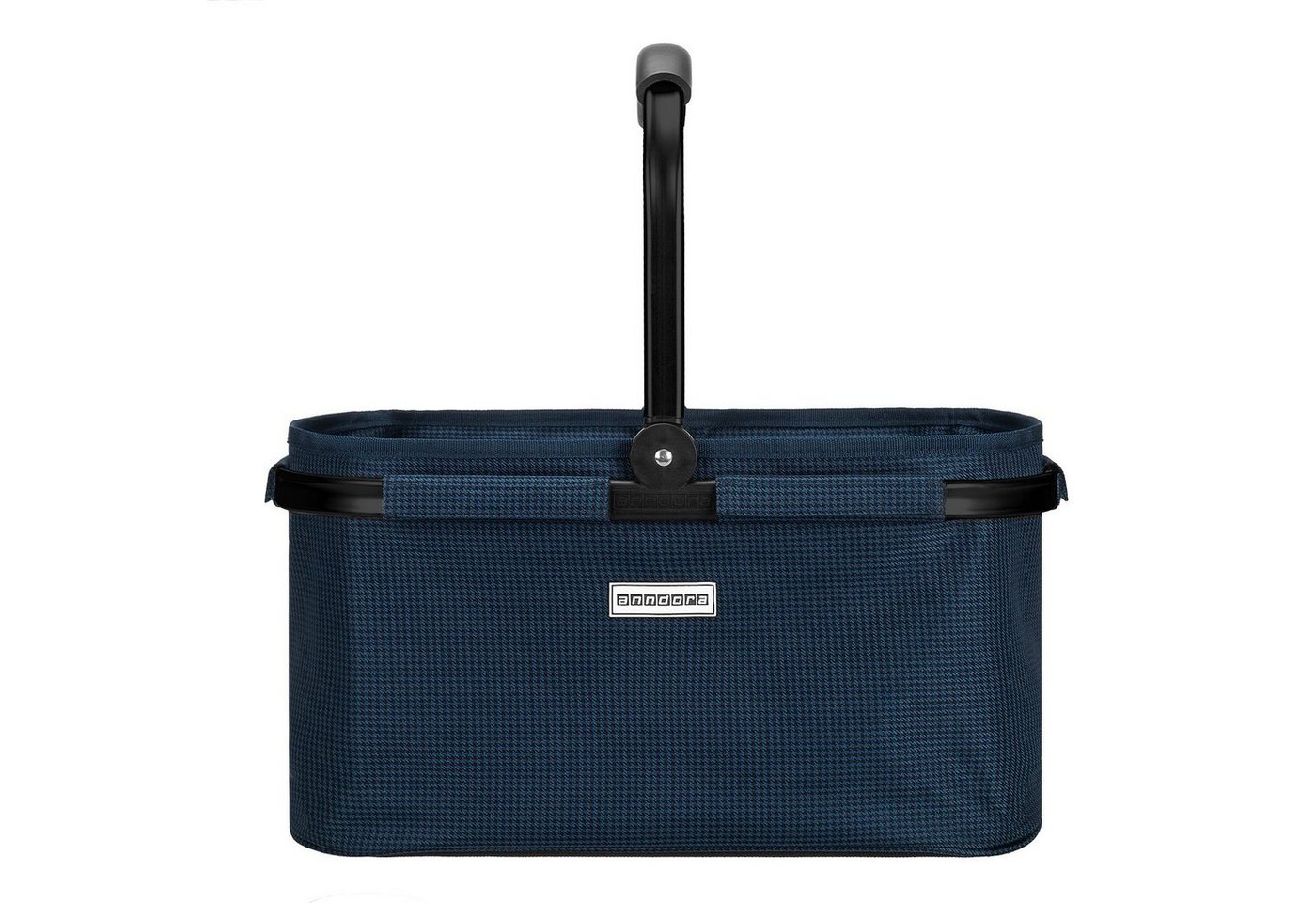 anndora Einkaufskorb mit stabilem Aluminiumrahmen, 22 l, Stoff durch Klettverschluss leicht abnehmbar zum Reinigen – Bild 2 von 5