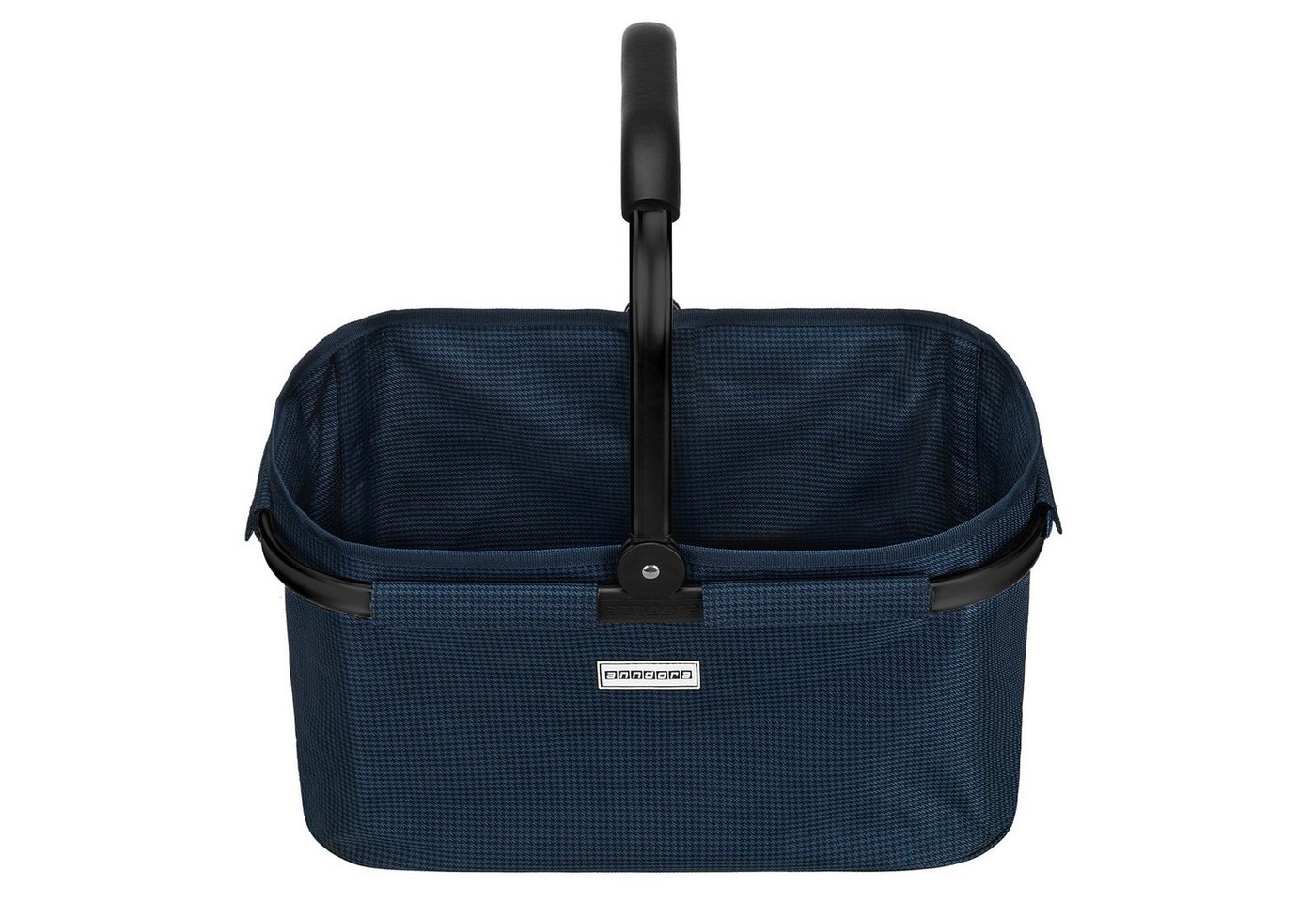 anndora Einkaufskorb mit stabilem Aluminiumrahmen, 22 l, Stoff durch Klettverschluss leicht abnehmbar zum Reinigen – Bild 4 von 5