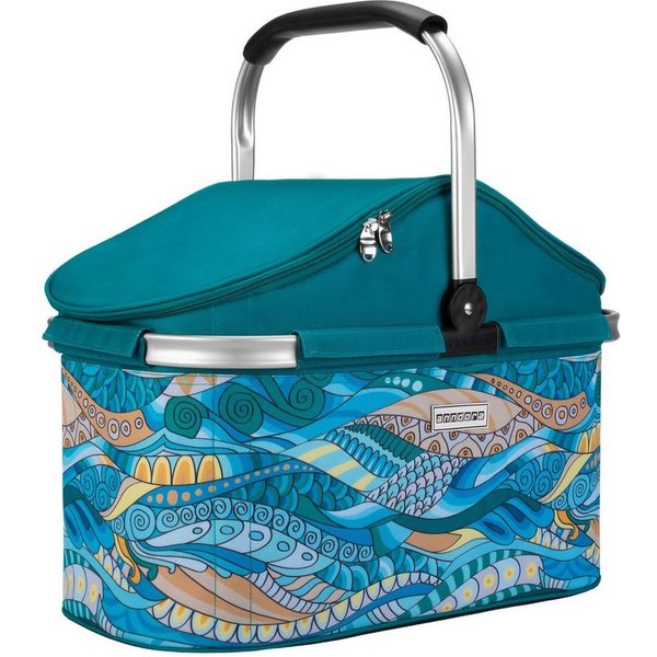 anndora Einkaufskorb thermo Shopper mit Kühlfunktion, 25 l, isolierter Deckel mit Reißverschluss - wasserdichter Boden