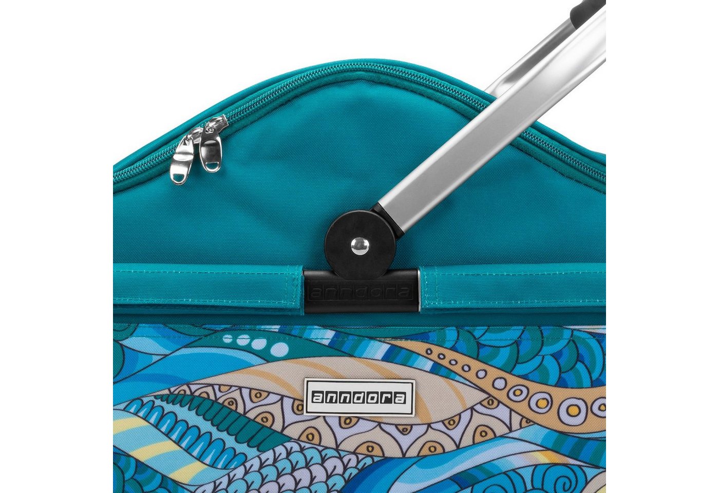 anndora Einkaufskorb thermo Shopper mit Kühlfunktion, 25 l, isolierter Deckel mit Reißverschluss - wasserdichter Boden – Bild 3 von 5