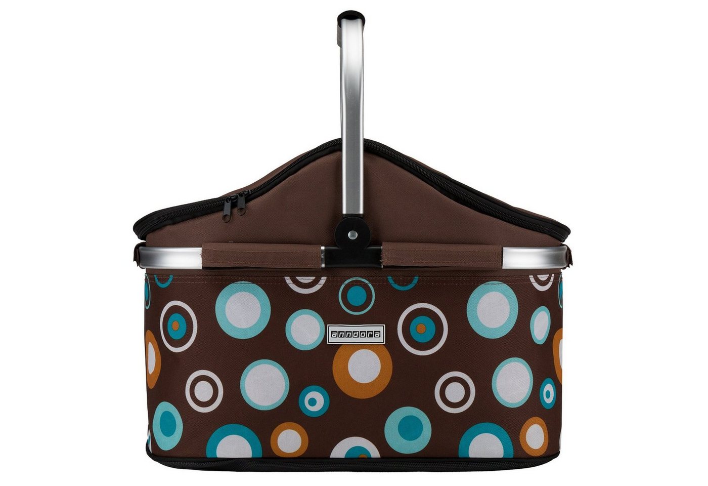 anndora Einkaufskorb thermo Shopper mit Kühlfunktion, 25 l, isolierter Deckel mit Reißverschluss - wasserdichter Boden – Bild 4 von 5