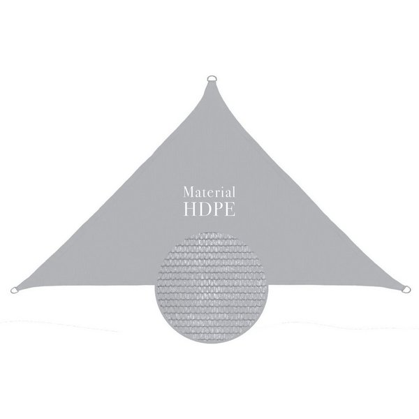 anndora Sonnensegel Tarp 3x3x4,25 HDPE rechtwinkliges Dreieck, (hellgrau), luftdurchlässig