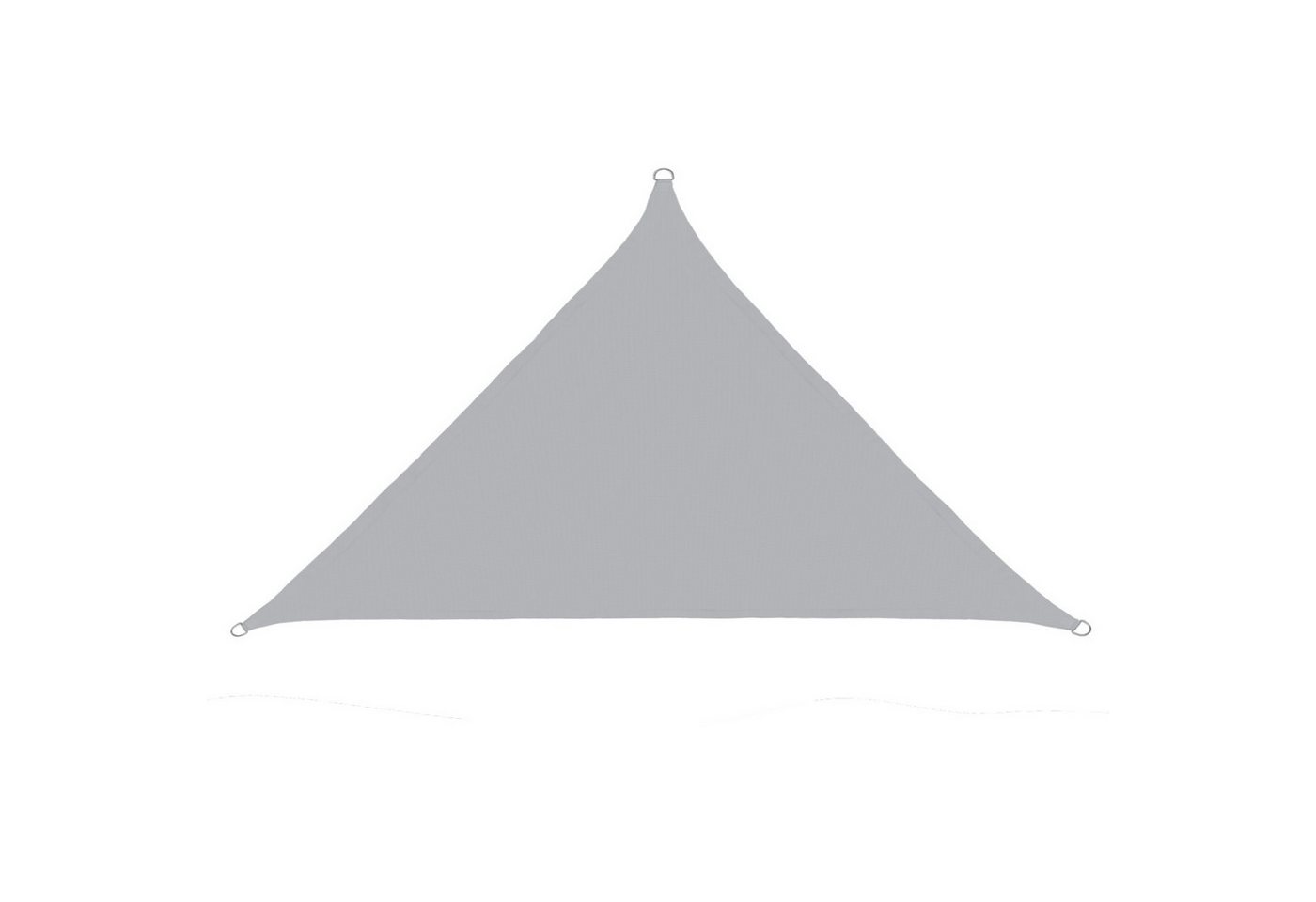 anndora Sonnensegel Tarp 3x3x4,25 HDPE rechtwinkliges Dreieck, (hellgrau), luftdurchlässig – Bild 3 von 5