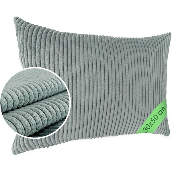 ANRO Dekokissen Kissenhülle MIT oder OHNE Füllung Kissenbezug Zierkissen, Kissenhülle in 30x50cm ohne Füllung Helltürkis