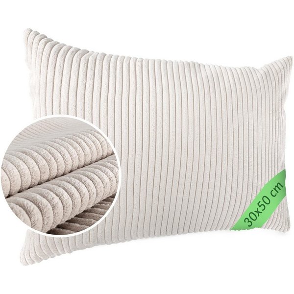 ANRO Dekokissen Kissenhülle MIT oder OHNE Füllung Kissenbezug Zierkissen, Kissenüberzug ohne Füllung Cordsamt 40x40cm Einfarbig weiß