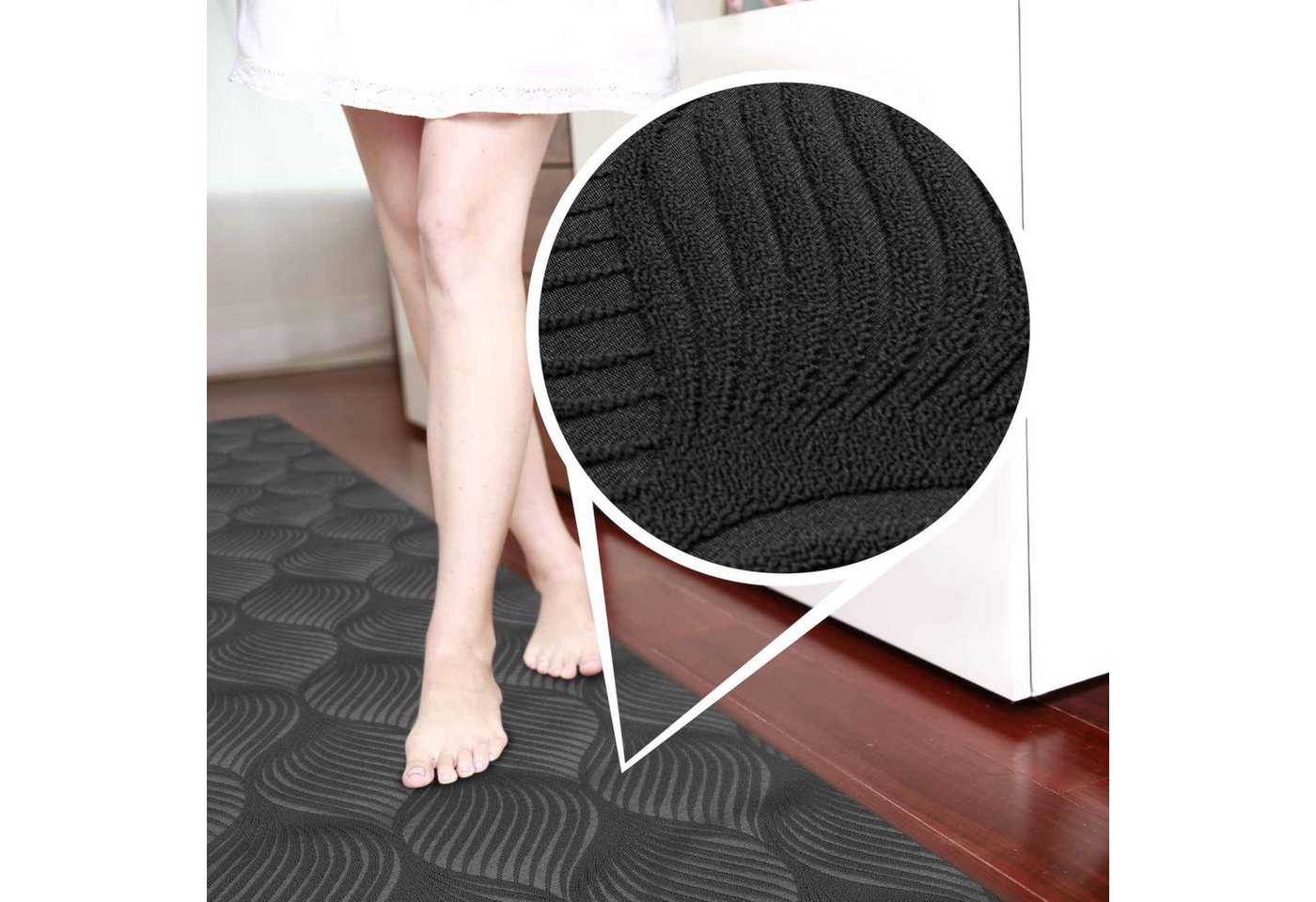 ANRO Küchenläufer Teppichläufer Läufer Textil BAKER Premium, Eckig, Höhe: 3 mm, Velour – Bild 5 von 5