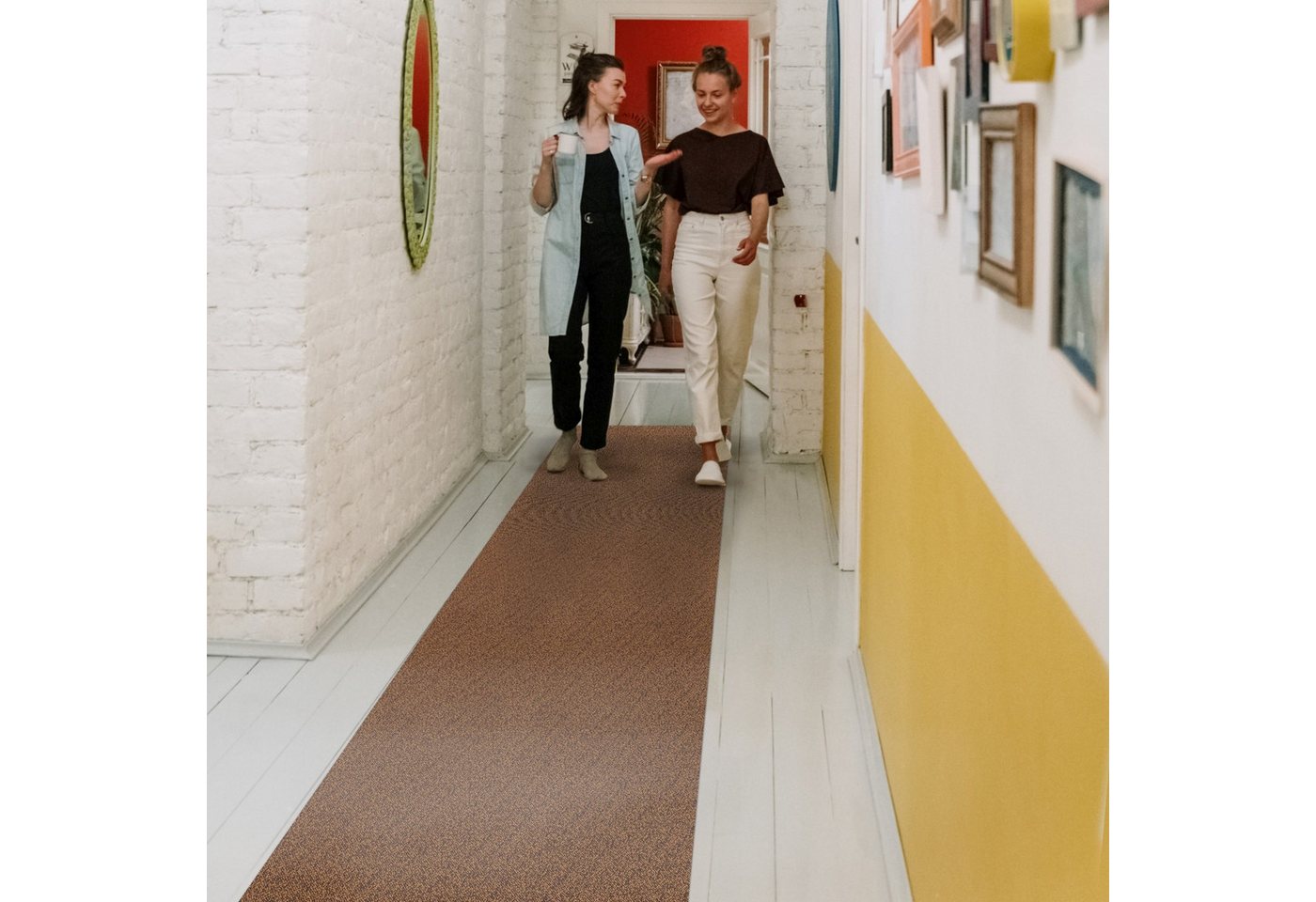 ANRO Küchenläufer Teppichläufer TAMARA Läufer Textil, Eckig, Höhe: 3 mm, Velour – Bild 4 von 4