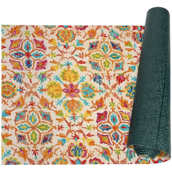 ANRO Küchenläufer Teppichläufer Textil, Rechteckig, Höhe: 3 mm, Bodenläufer 100cm Abbraccio Bunt pflegeleicht