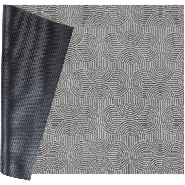 ANRO Läufer Velora Teppichläufer hochwertig Küchenteppich, Rechteckig, Höhe: 3 mm, Küchen- Flurläufer 100cm Bauhaus Grau pflegeleicht