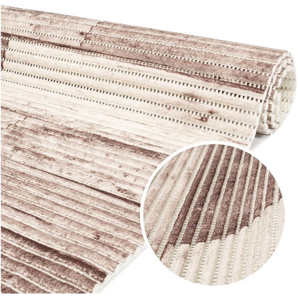 ANRO Schaum-Badematte Antirutschmatte Weichschaummatte Badezimmer Premium, Höhe 5 mm, wasserdurchlässig, pflegeleicht, Rillen, rutschhemmend, Drainage Effekt, s