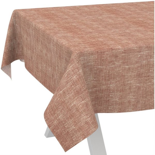 ANRO Tischdecke Alica Leinen Melliert Tischwäsche (Einzelstück 1-tlg), wasserabweisend Melliert Vintage Rot 90x130cm
