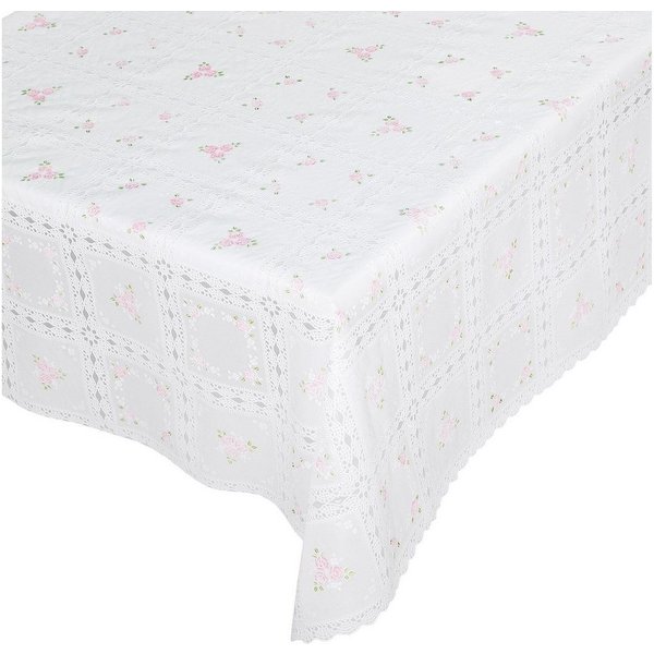 ANRO Tischdecke Lace Vinyltischdecke Häkelspitze Gartentischdecke (Einzelstück 1-tlg), Relief Lace Vinyl 138x100cm wasserabweisend