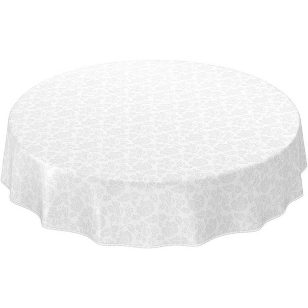 ANRO Tischdecke Wachstuchtischdecke Gartentischdecke Wachstischdecke (Einzelstück 1-tlg), Damast 140x100cm wasserabweisend mit Saum