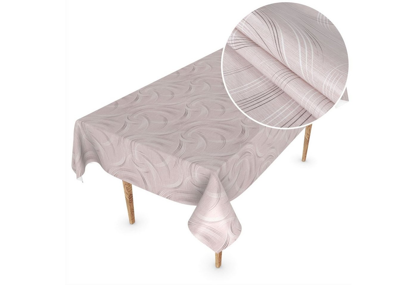ANRO Tischdecke Wachstuchtischdecke Gartentischdecke Wachstischdecke (Einzelstück 1-tlg), Glatt 140x140cm wasserabweisend – Bild 2 von 5