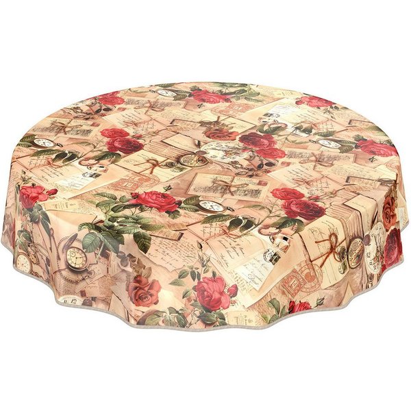 ANRO Tischdecke Wachstuchtischdecke Gartentischdecke Wachstischdecke (Einzelstück 1-tlg), Glatt 140x100cm wasserabweisend mit Saum