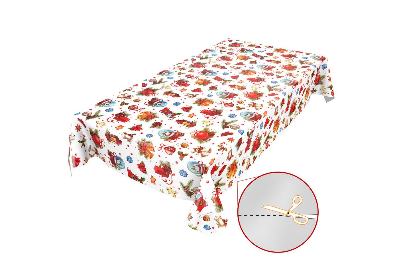 ANRO Tischdecke Wachstuchtischdecke Gartentischdecke Wachstischdecke (Einzelstück 1-tlg), Glatt 140x120cm wasserabweisend – Bild 2 von 5