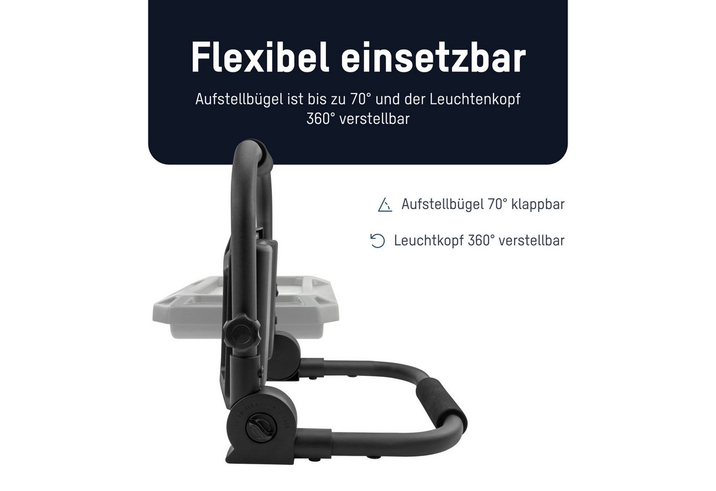 ANSMANN AG LED Baustrahler LED Strahler, robust, Spritzwasserschutz, sehr hell, aufladbar – Bild 3 von 5