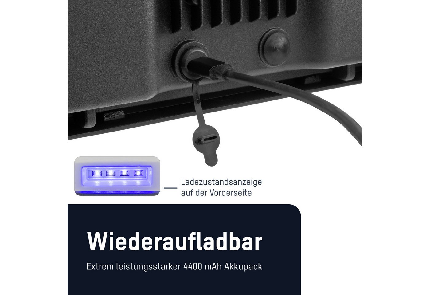 ANSMANN AG LED Baustrahler LED Strahler, robust, Spritzwasserschutz, sehr hell, aufladbar – Bild 5 von 5