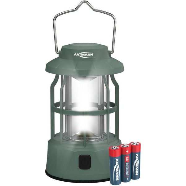 ANSMANN AG LED Gartenleuchte LED Campinglampe, akkubetriebene Outdoor Laterne mit 3 Leuchtmodi