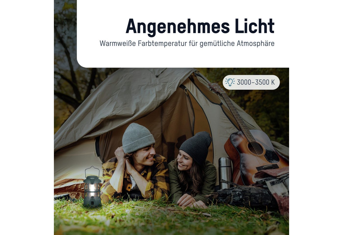 ANSMANN AG LED Gartenleuchte LED Campinglampe, akkubetriebene Outdoor Laterne mit 3 Leuchtmodi – Bild 3 von 5