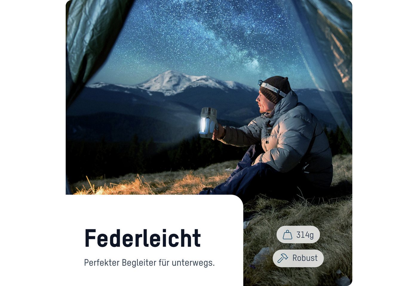 ANSMANN AG LED Scheinwerfer HS230B LED Handscheinwerfer ideal für Camping, Arbeit, Garten, Wandern – Bild 4 von 5