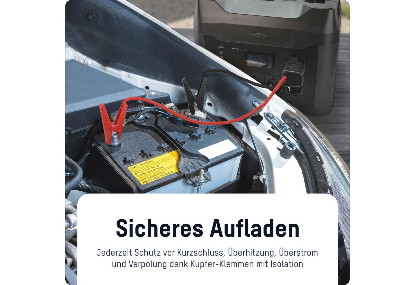 ANSMANN AG Starthilfeadapter für Powerstations / Überbrückungskabel für Pkw Powerstation – Bild 5 von 5